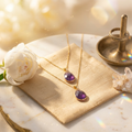 Pendentif Serti Ovale Améthyste