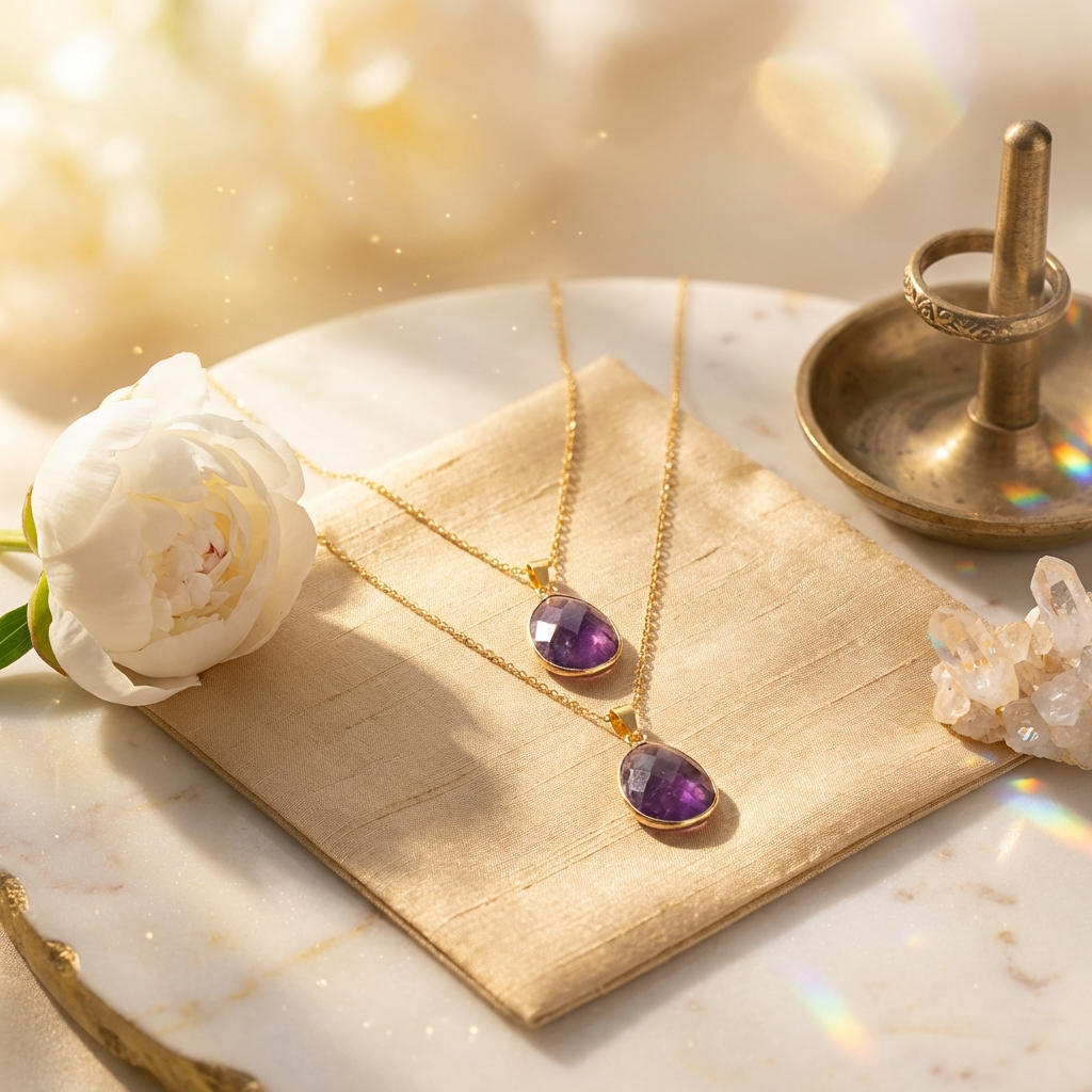 Pendentif Améthyste — Photo lifestyle MilAura