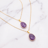 Pendentif Améthyste — Photo produit sur marbre