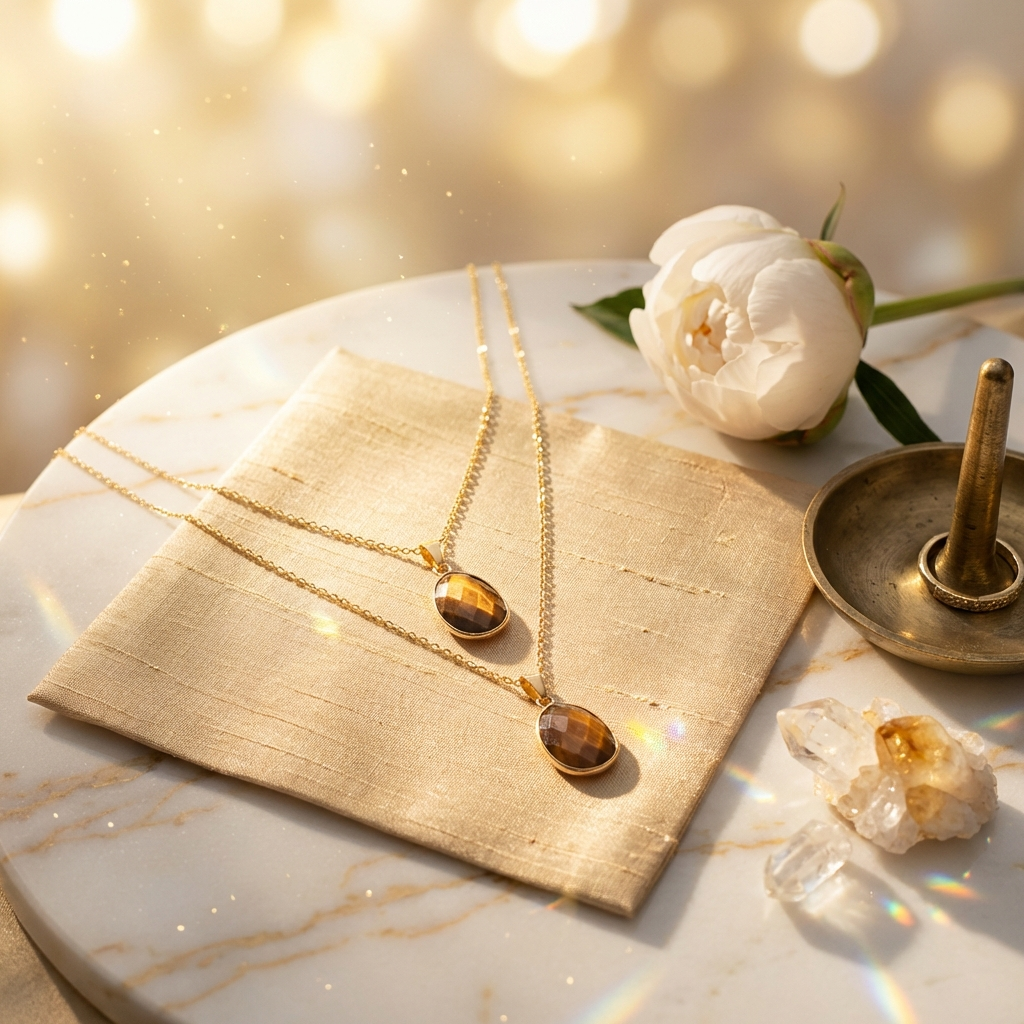 Pendentif Œil de Tigre — Photo lifestyle MilAura
