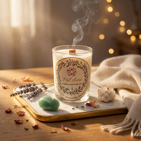 Bougie Joie - Aventurine verte