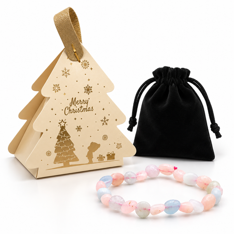 Écrin de Noël Équilibre, bracelet en béryls : Composition du cadeau