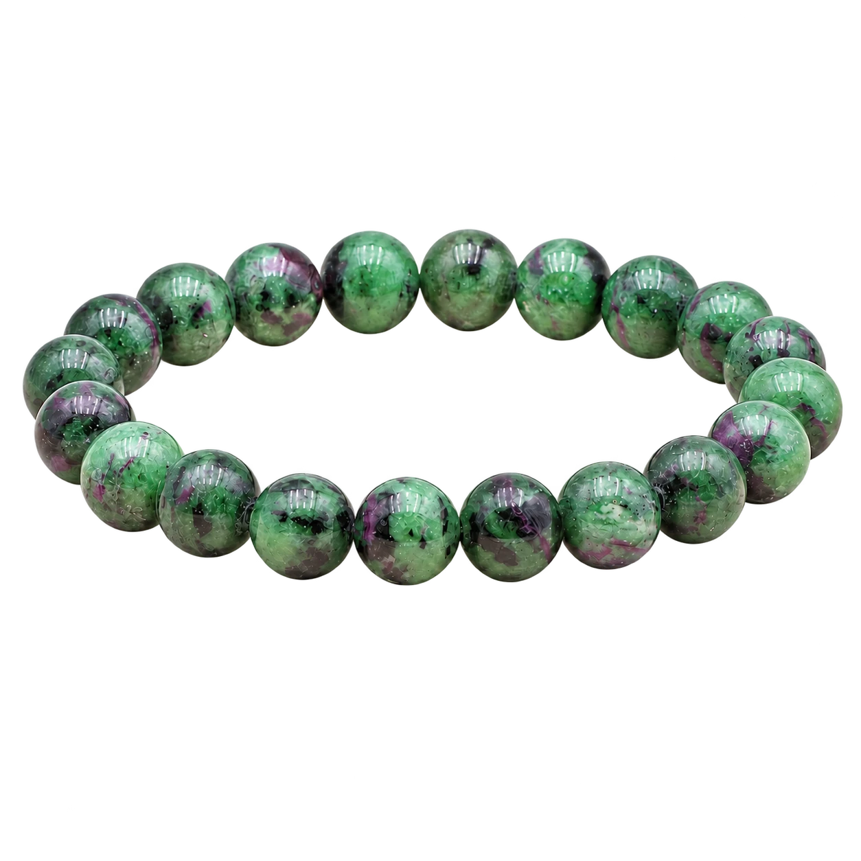 Bracelet en zoïsite - Perles de 10 mm